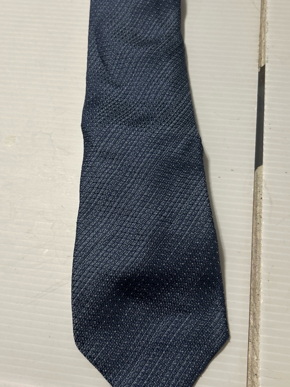 Men's Navy Textured Tie — Refined Formal Accessory